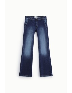 Flare-fitjeans met wijde pijpen en zichtbare naden, alstublieft 2