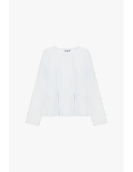 T-shirt met lange mouwen en rechte snit, alstublieft