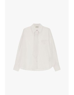 Oversized overhemd met afneembare stropdas en borstzakje Dixie
