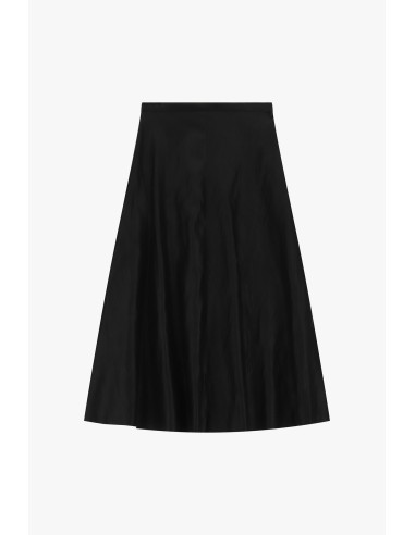 Dixie halflange A-lijnrok met gladde tailleband