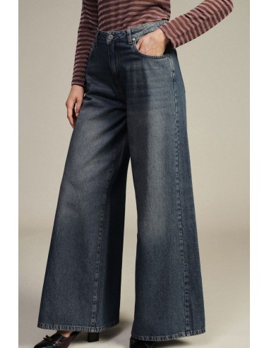 Dixie-jeans met wijde pijpen, hoge taille en vijf zakken