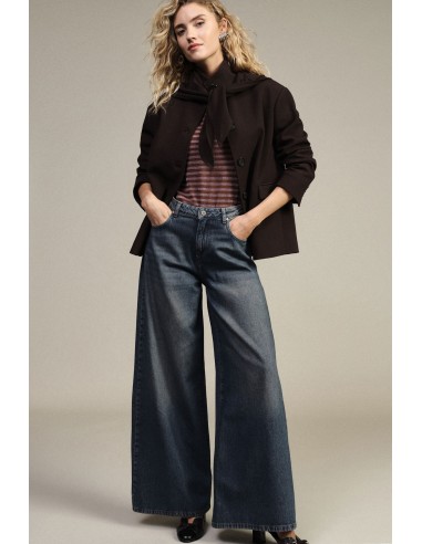 Dixie-jeans met wijde pijpen, hoge taille en vijf zakken