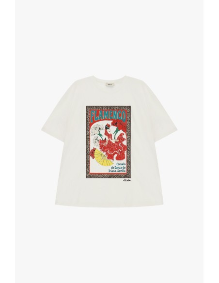 Dixie T-shirt met korte mouwen en flamencoprint