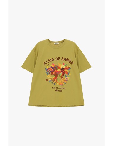 Dixie T-shirt met korte mouwen en grote Samba-print