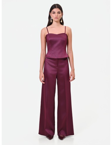 Crop-top bustier van jacquardsatijn van Rinascimento