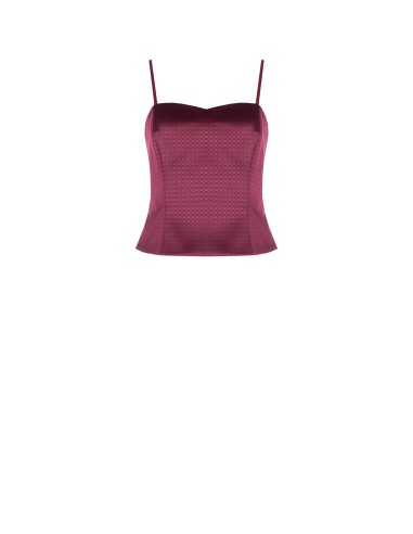 Crop-top bustier van jacquardsatijn van Rinascimento