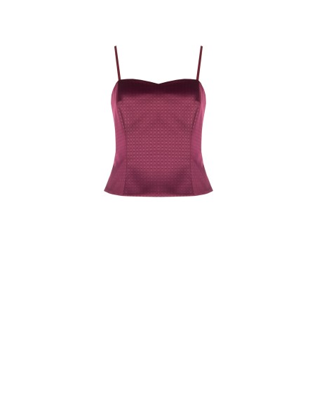 Crop-top bustier van jacquardsatijn van Rinascimento