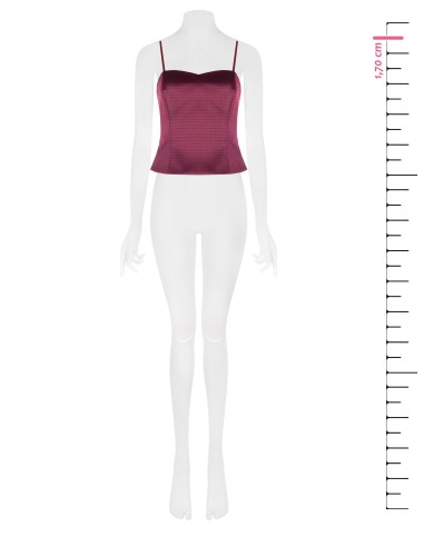Crop-top bustier van jacquardsatijn van Rinascimento