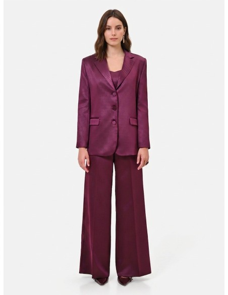 Getailleerde blazer van jacquard-satijn Rinascimento