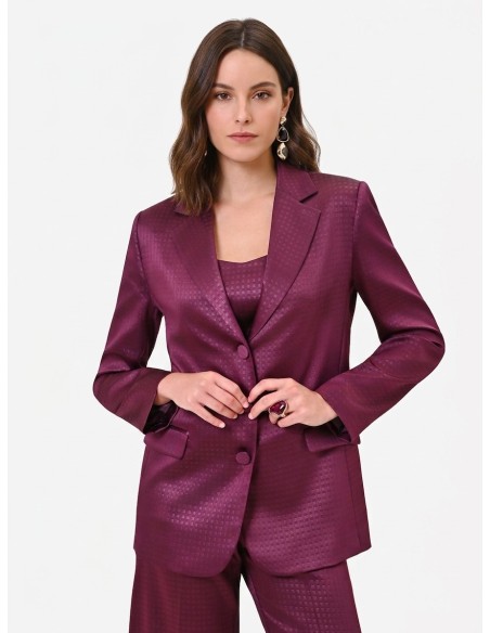 Getailleerde blazer van jacquard-satijn Rinascimento