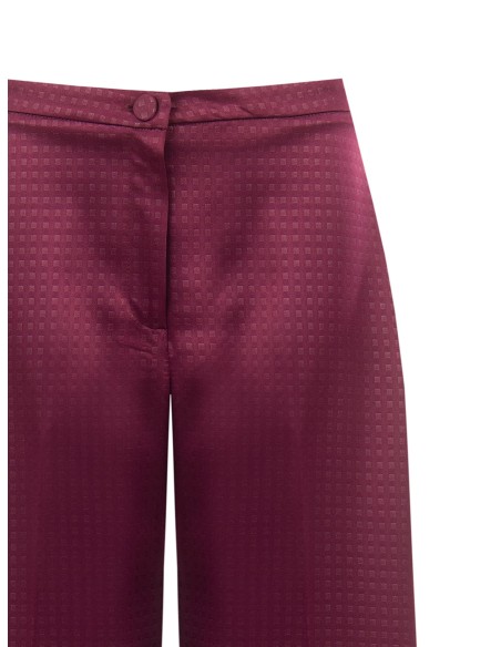 Palazzo-broek van jacquard satijn met bijpassende knoop van Rinascimento