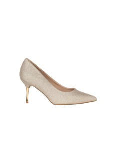 Glitter-stiletto pumps met middelhoge metalen hak Rinascimento