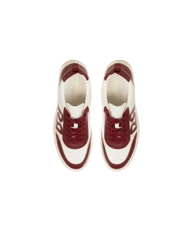 Bicolor sneakers van imitatieleer met RR Rinascimento-logo