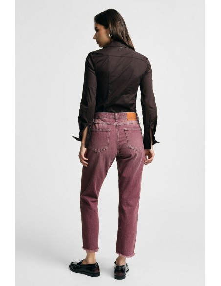 Regular-fit cropped broek met gerafelde zoom Alstublieft