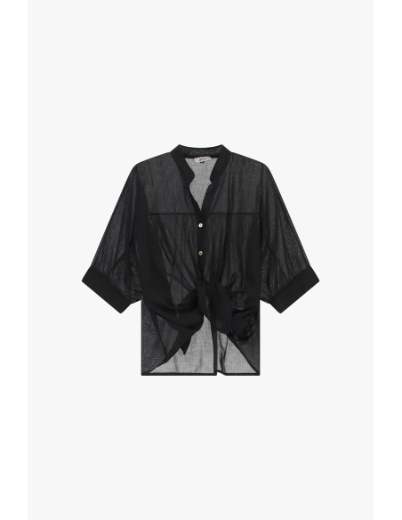 Cropped blouse met knoopdetail aan de voorkant en omgeslagen mouwen van Dixie