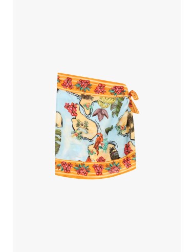 Korte wikkelrok met tropische print van Dixie