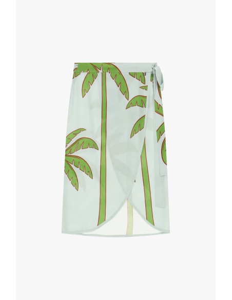 Dixie wikkelrok met palmprint