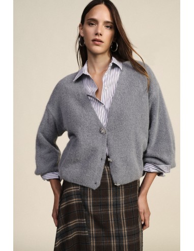 Dixie-vest met juweelknopen en wijde mouwen