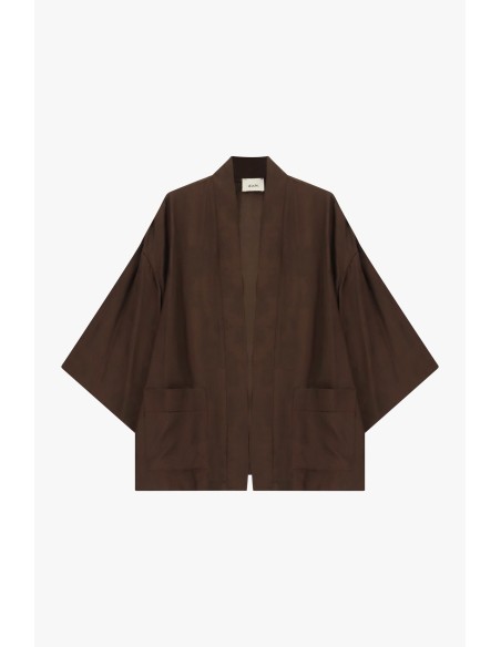 Dixie blazer in kimonomodel met ruime pasvorm en zakken aan de voorkant