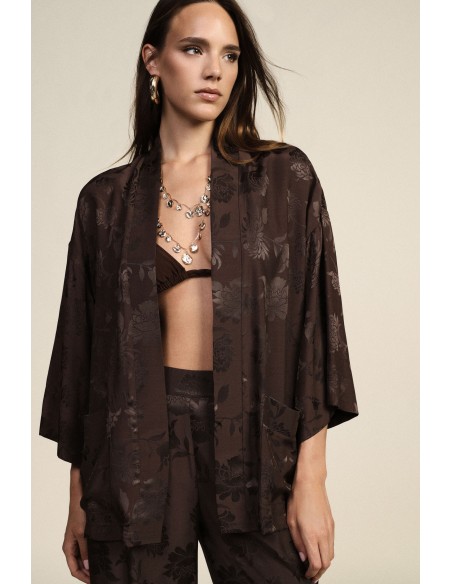 Dixie blazer in kimonomodel met ruime pasvorm en zakken aan de voorkant
