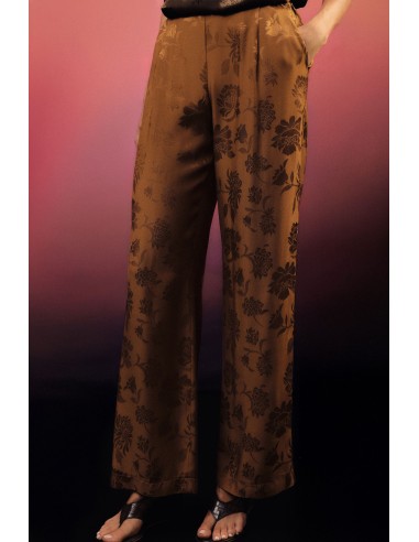 Dixie palazzobroek met plooien en elastische taille