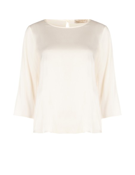 Vloeiende blouse met 3/4-mouwen van satijn Rinascimento