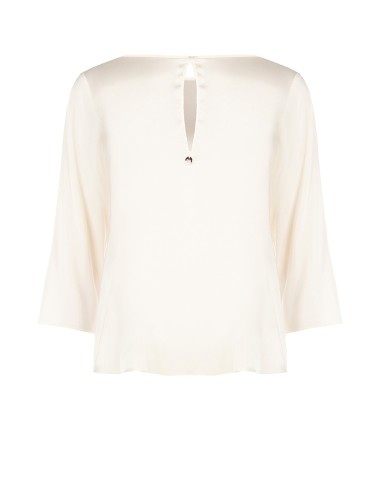 Vloeiende blouse met 3/4-mouwen van satijn Rinascimento