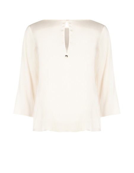 Vloeiende blouse met 3/4-mouwen van satijn Rinascimento