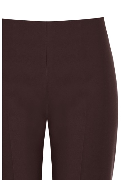 Rinascimento pantalon met wijde pijpen van technische stof en een zijrits