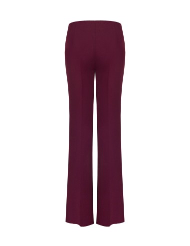 Rechte broek van scuba-crêpe met elastische taille – Rinascimento