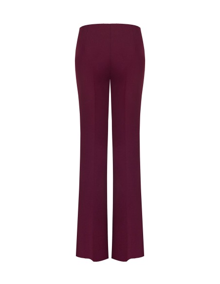 Rechte broek van scuba-crêpe met elastische taille – Rinascimento