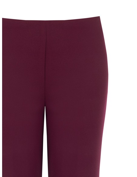 Rechte broek van scuba-crêpe met elastische taille – Rinascimento