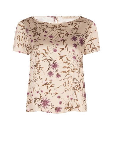 Ruime en soepel vallende satijnen blouse met bloemenprint van Rinascimento