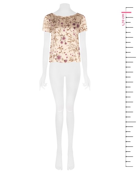 Ruime en soepel vallende satijnen blouse met bloemenprint van Rinascimento