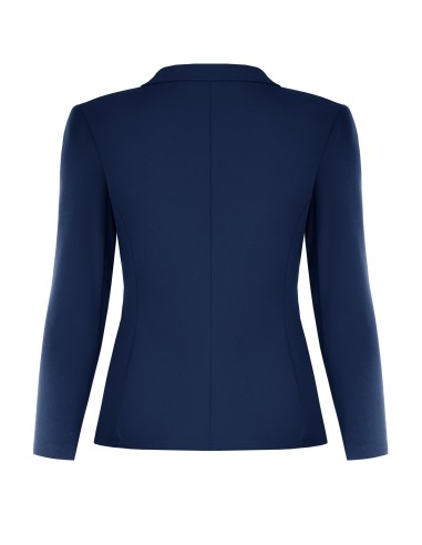 Getailleerde curvy blazer van scuba-crêpe met bijpassende knoop – Rinascimento Curvy