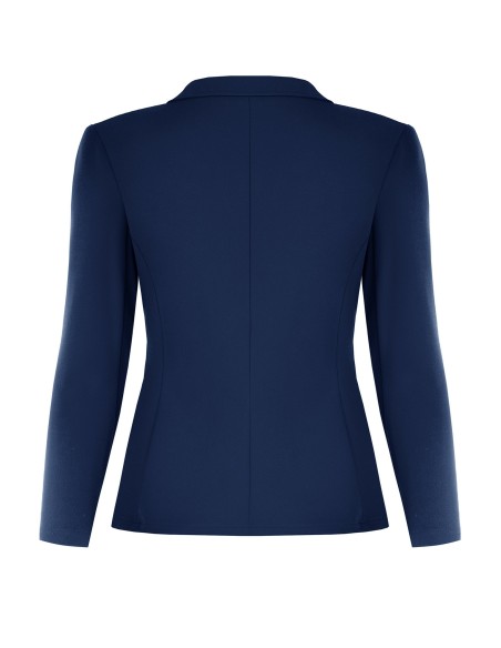 Getailleerde curvy blazer van scuba-crêpe met bijpassende knoop – Rinascimento Curvy