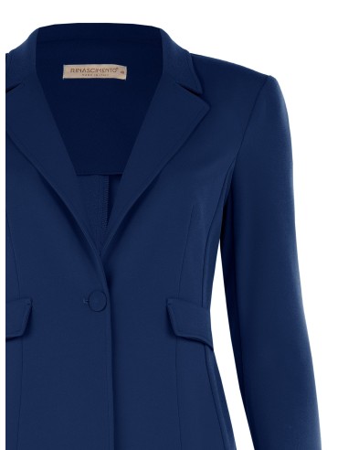 Getailleerde curvy blazer van scuba-crêpe met bijpassende knoop – Rinascimento Curvy