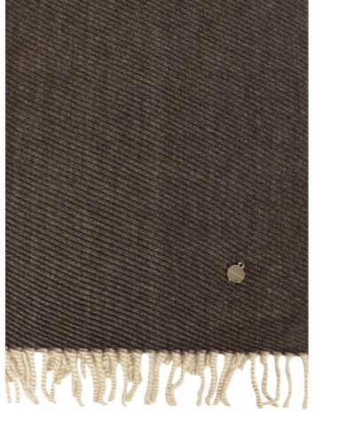 Wool-Touch-sjaal met horizontale strepen en franjes Rinascimento