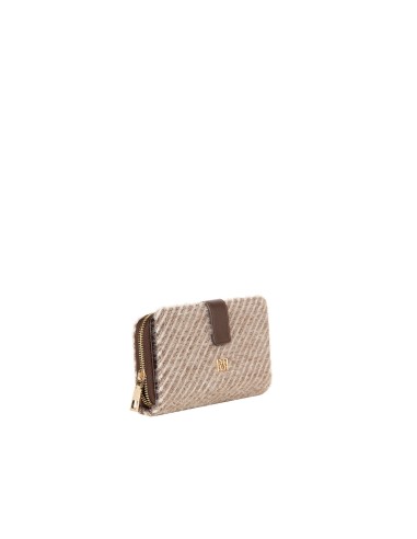 Portemonnee Travel Bag van warme stof met diagonale strepen en kettingschouderband Rinascimento