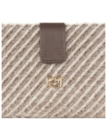 Portemonnee Travel Bag van warme stof met diagonale strepen en kettingschouderband Rinascimento