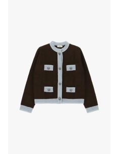 Kort vest met geometrisch motief en vier zakken van Dixie 2