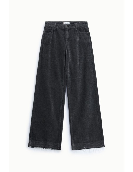 Broek met vijf zakken en wijde pijpen Please