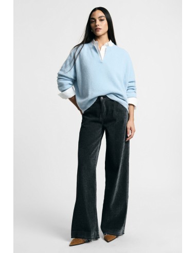 Broek met vijf zakken en wijde pijpen Please