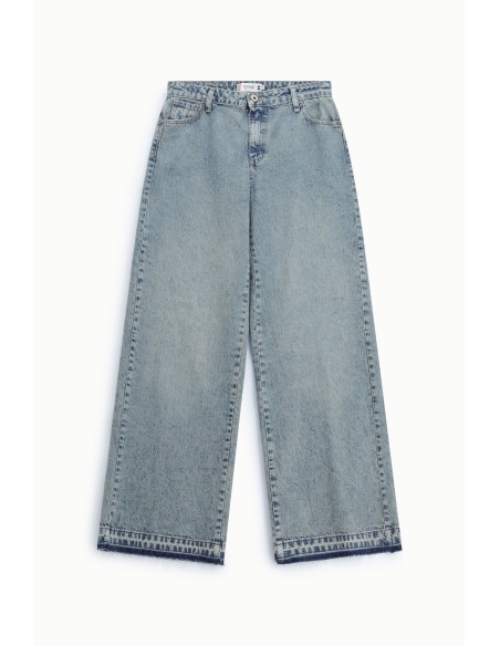 Wijde jeans met hoge taille en wijde pijpen Please