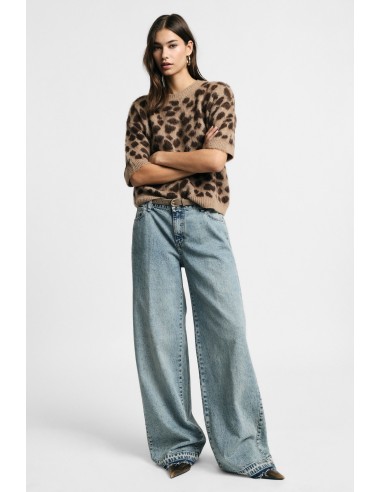Wijde jeans met hoge taille en wijde pijpen Please
