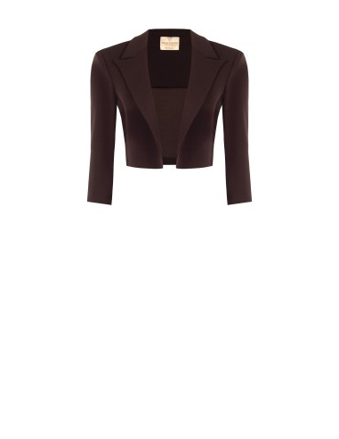 Open cropped blazer van scuba-crêpe Rinascimento