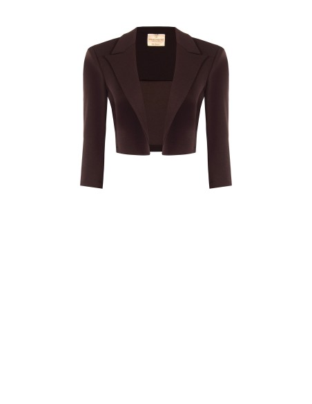 Open cropped blazer van scuba-crêpe Rinascimento