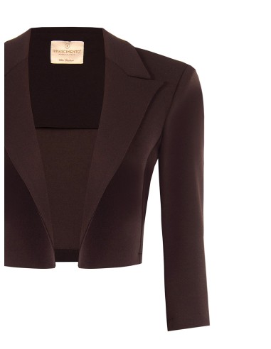 Open cropped blazer van scuba-crêpe Rinascimento