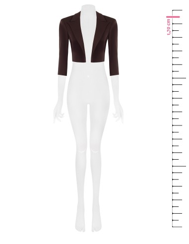 Open cropped blazer van scuba-crêpe Rinascimento