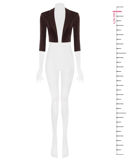 Open cropped blazer van scuba-crêpe Rinascimento
